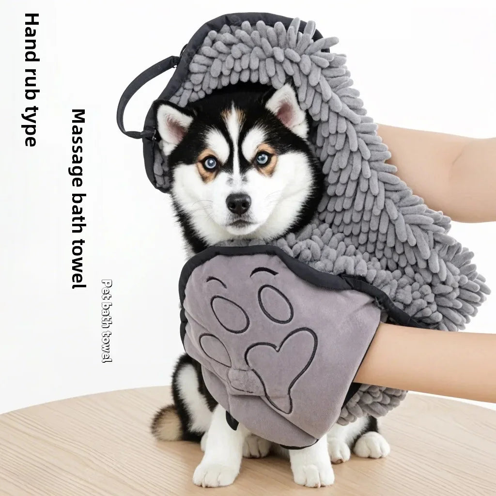 Cat Towels Convenient Soft Bath Robe Dry Pet Cleaning Washcloth 