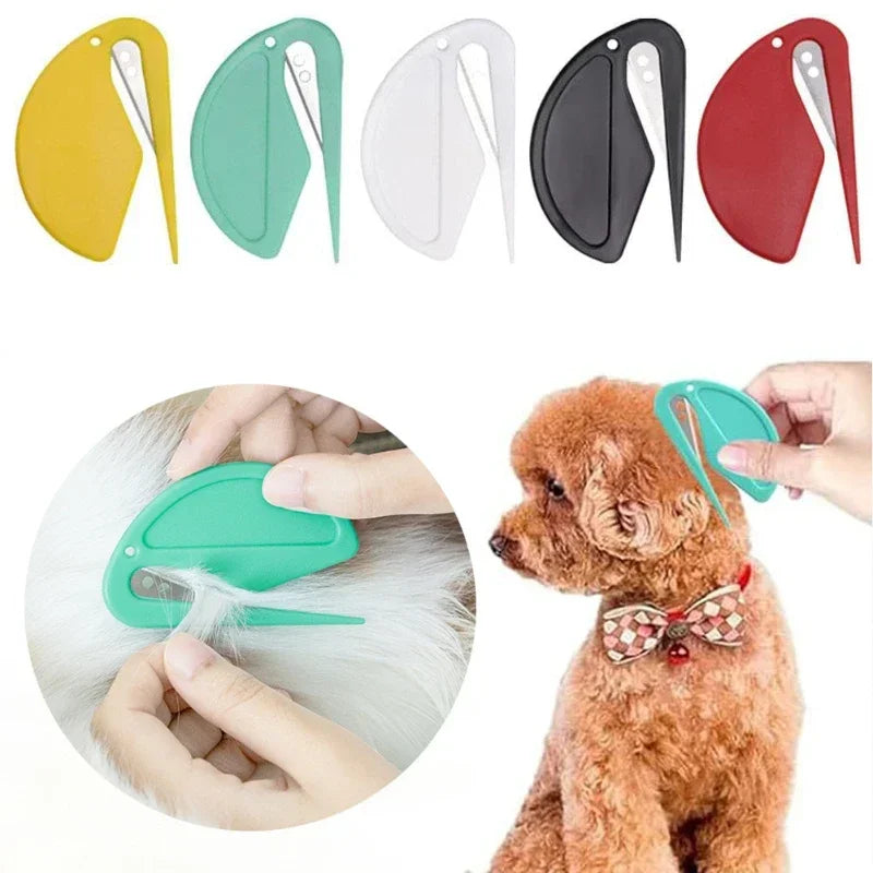 Multicolor Pet Knot Cutter Hair Remover Stainless Steel Painless 
