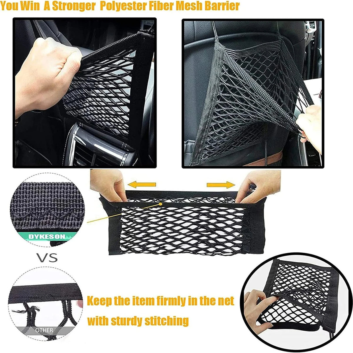 Bag Pet Barrier Guard Back Seat Safety Protector Mesh Net