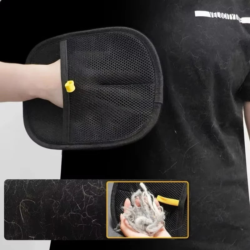 Pet Hair Remover Glove Brush Portable Washable Clothes