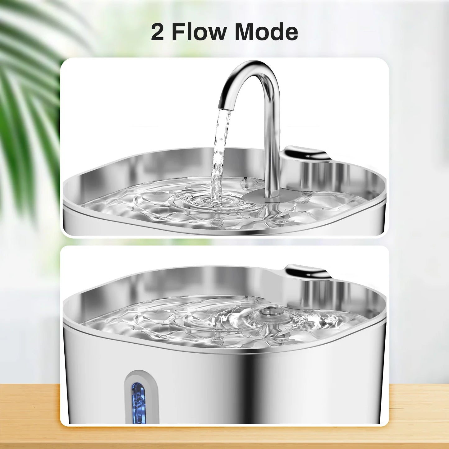 Pet Water Feeder Dog Water Fountain with Window（No 5V 1A Plug）