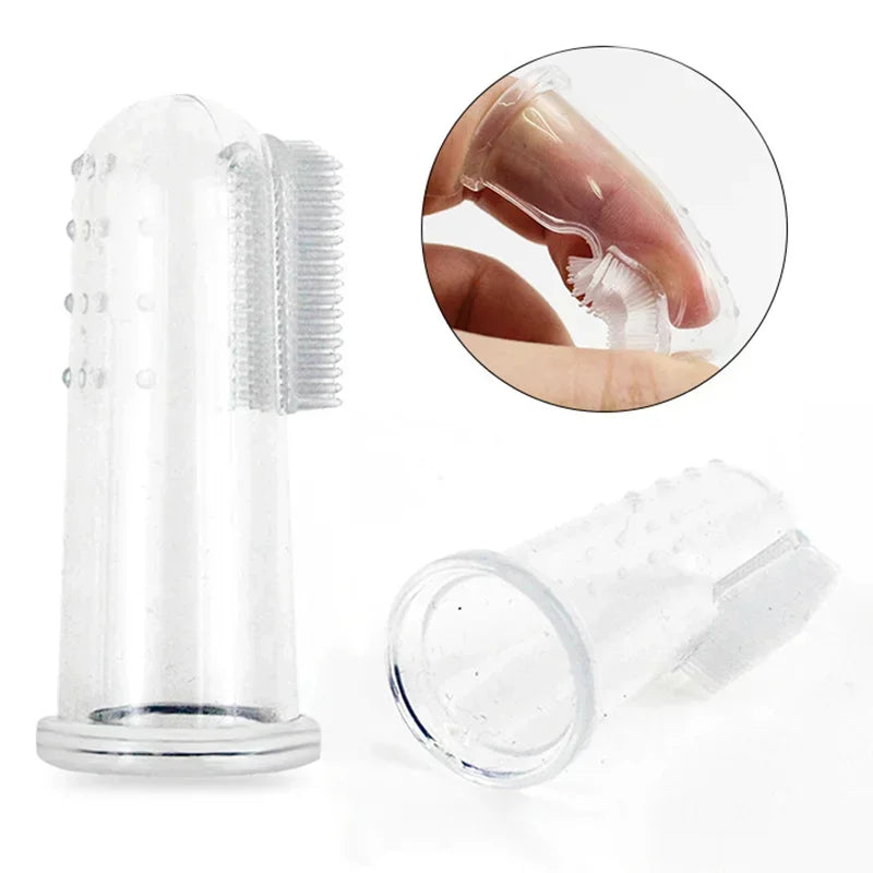 Dog Brush Bad Breath Tartar Teeth Care Tool Dog Cat Cleaning Silicagel 