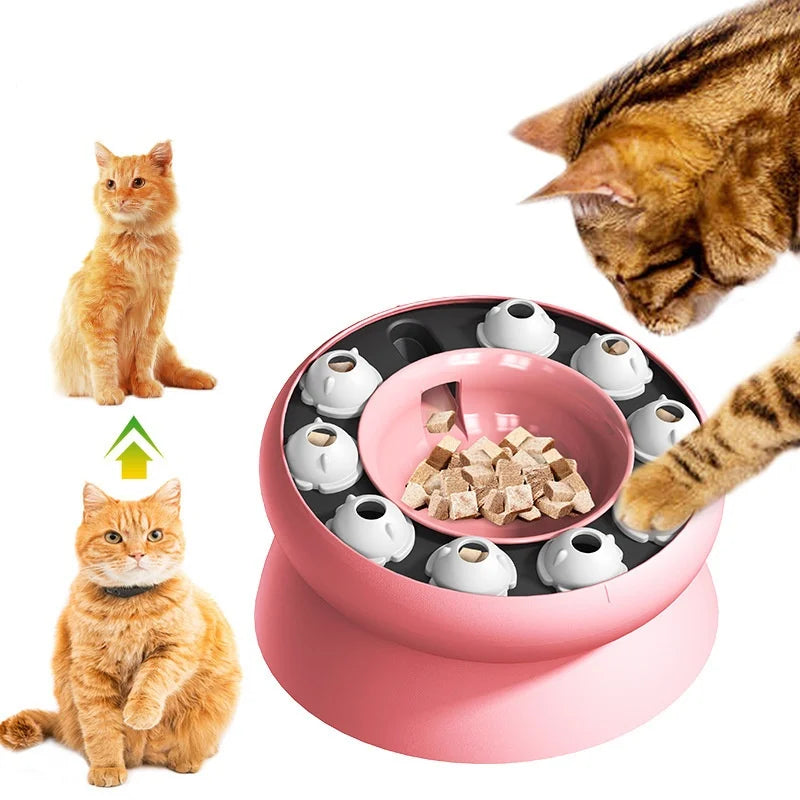 Slow Feeder Cat Bowl Interactive Cat Puzzle Toy