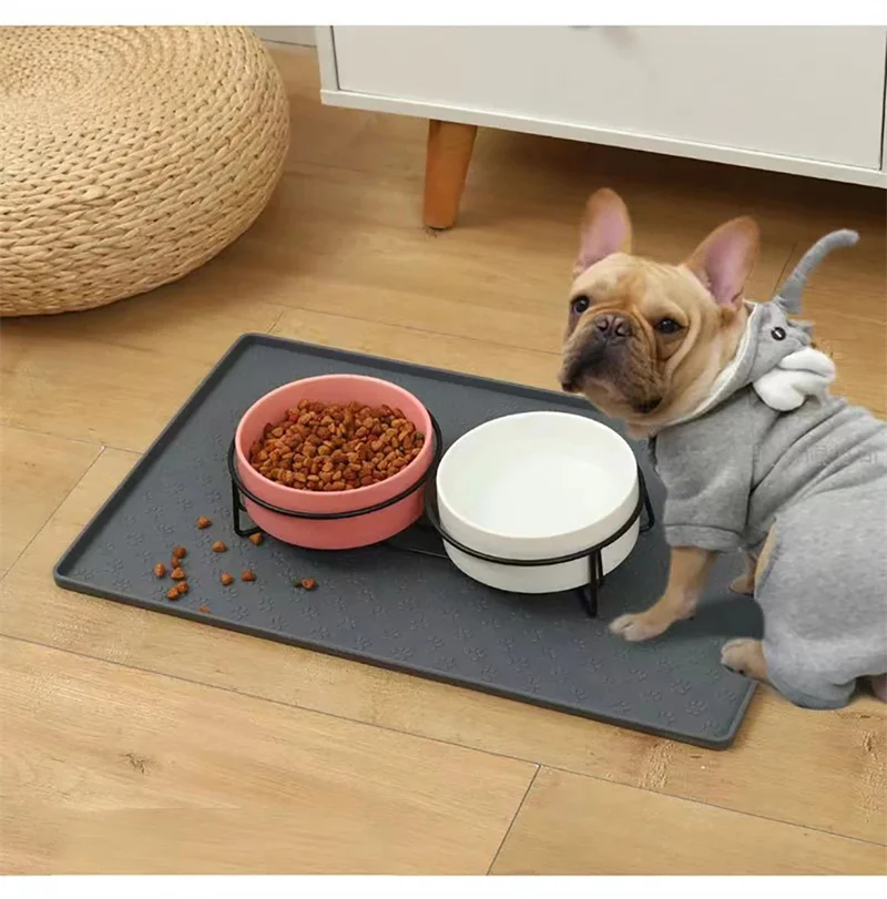 Pet Placemat Cat Dog Drinking Feeding Placemat Feeder Mats Cat
