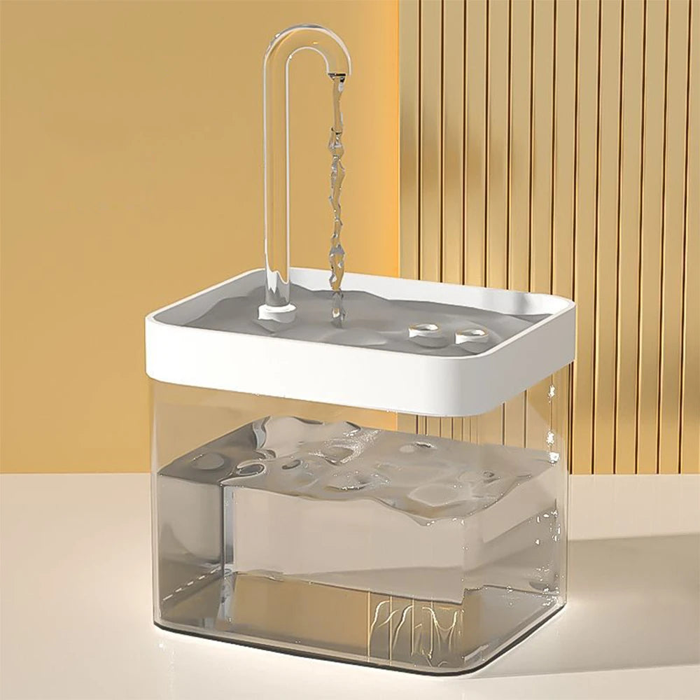 Cat Water Fountain Auto Filter Transparent Cat Drinker