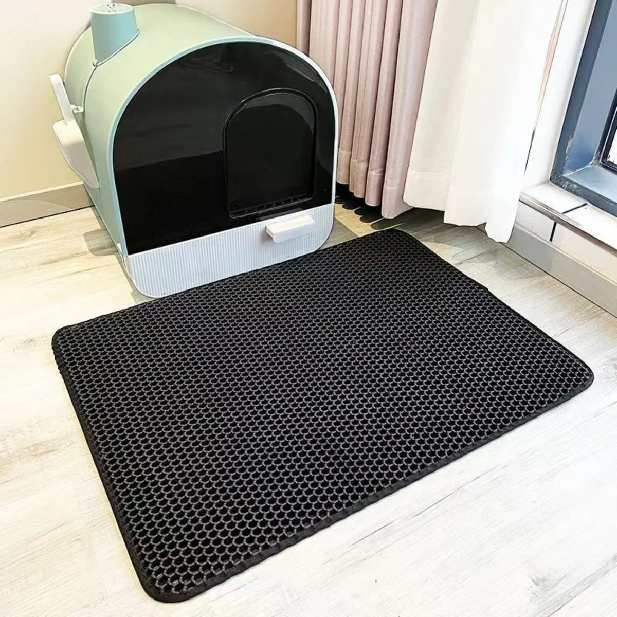Premium Large Cat Litter Mat  Non-Slip Washable Pet Toilet Pad Sand Control