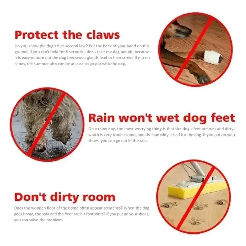 Pet Dog Shoes Anti-slip Rain Snow Boot Thick Warm For Small Cats Dogs Puppy Socks Booties