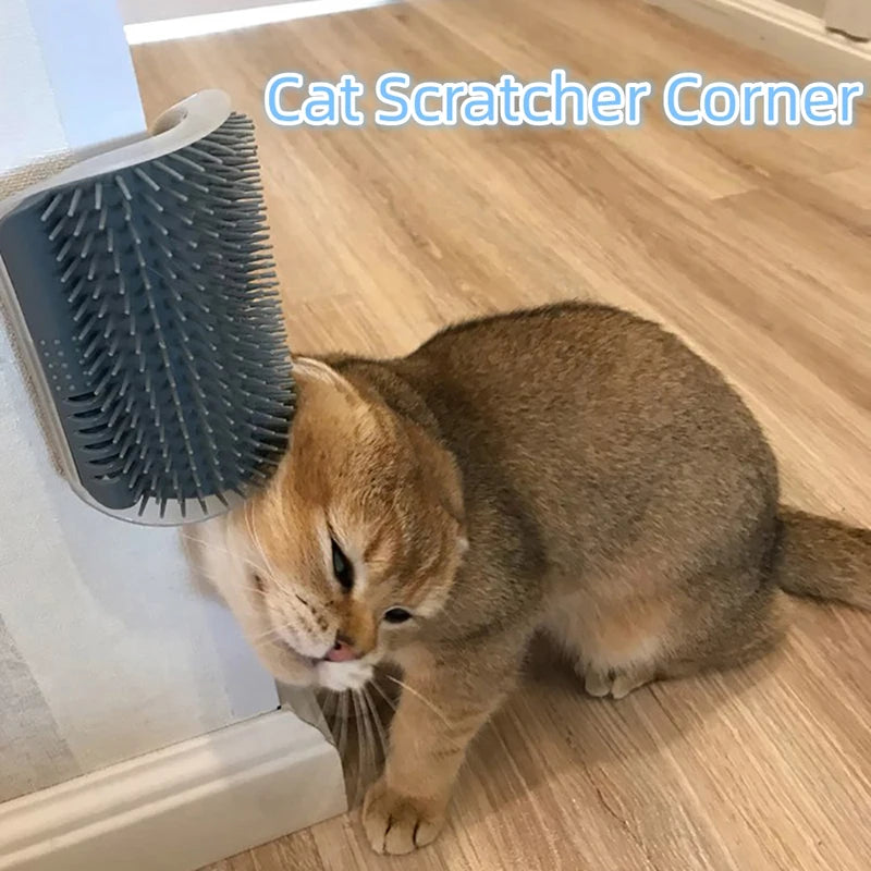 Cat Scratcher Massager for Cats Scratching Pets Brush Remove Hair