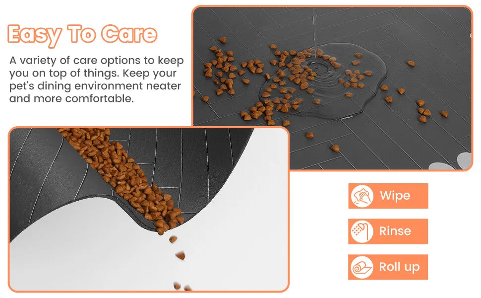 Pet Feeding Mat-Absorbent Pet Placemat Rubber Backing