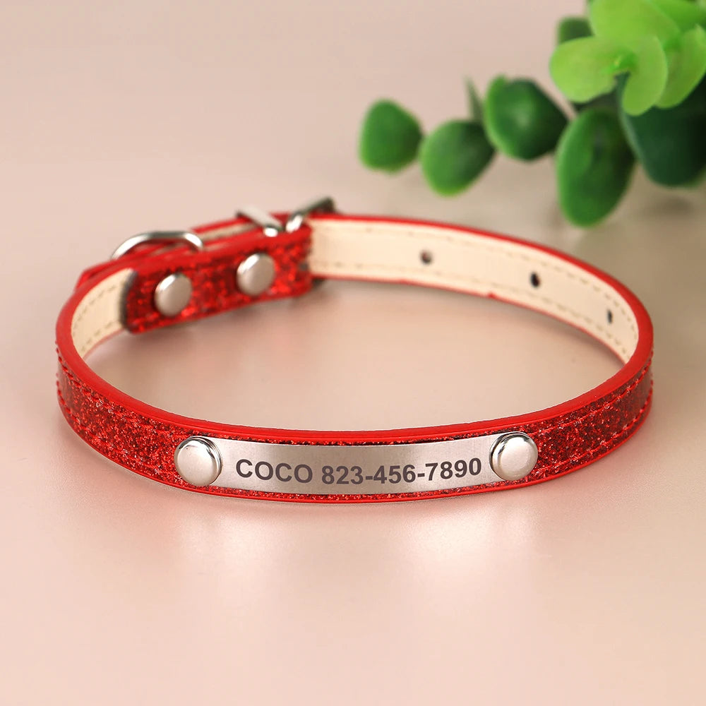 Cat Collars  Engraved Puppy Kitten ID Necklace Bling