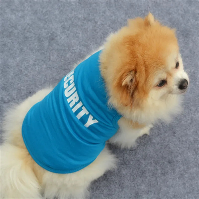 Security Clothing for Dogs Summer Pet Clothes Vest for Small Dogs