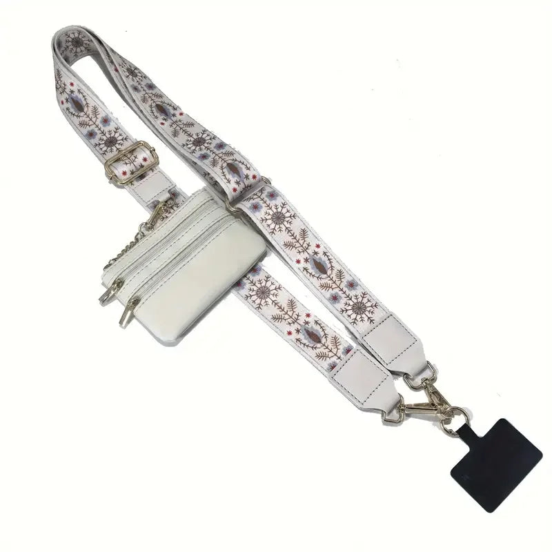 Phone Strap With Zippered Pouch For Women