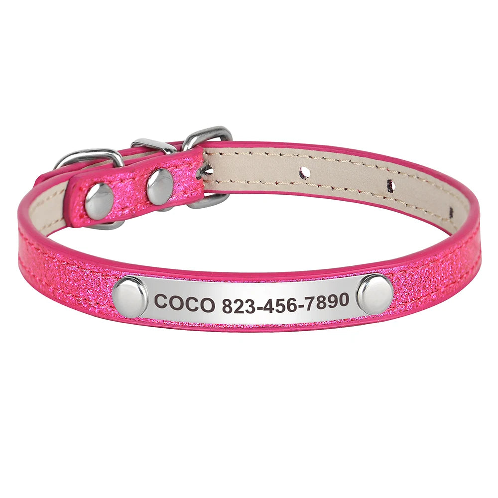 Cat Collars  Engraved Puppy Kitten ID Necklace Bling