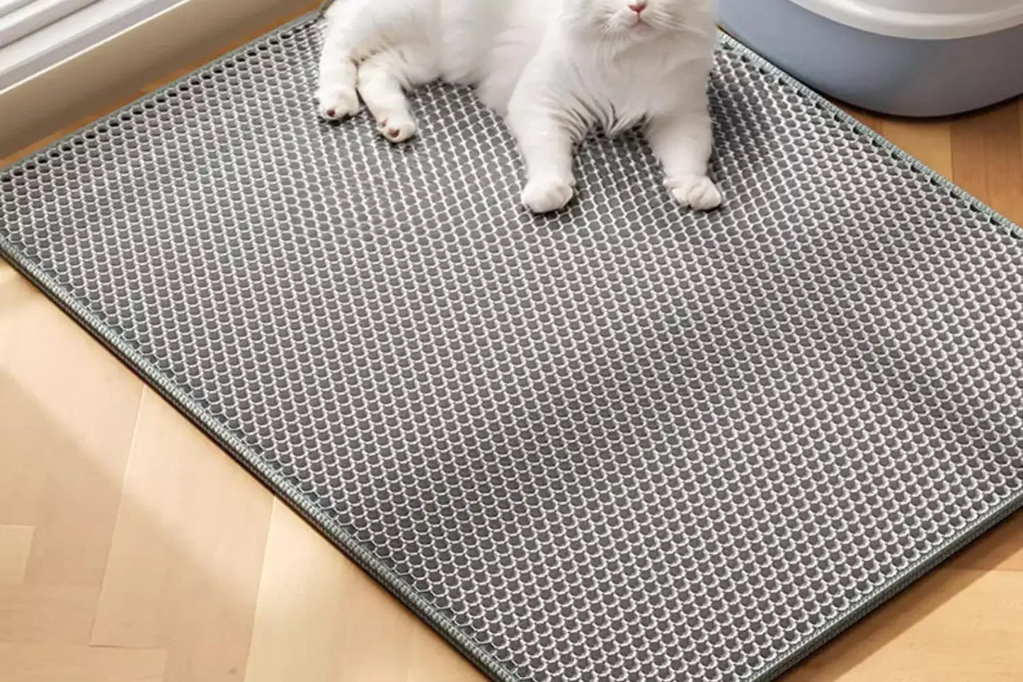 Premium Large Cat Litter Mat  Non-Slip Washable Pet Toilet Pad Sand Control